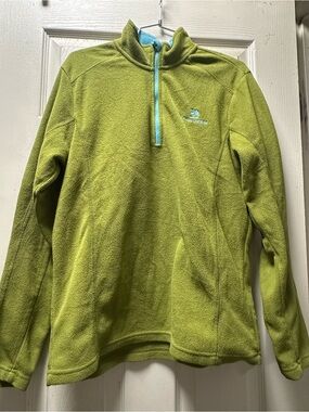 Camel crown mend Green Sherpa Fleece top size small